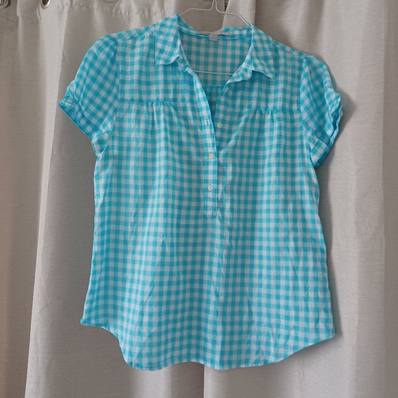 Blue Gingham Top